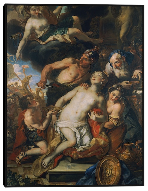 Cuadro decorativo El sacrificio de Ifigenia (1690-1691) técnica mixta Figuras Celestiales 1