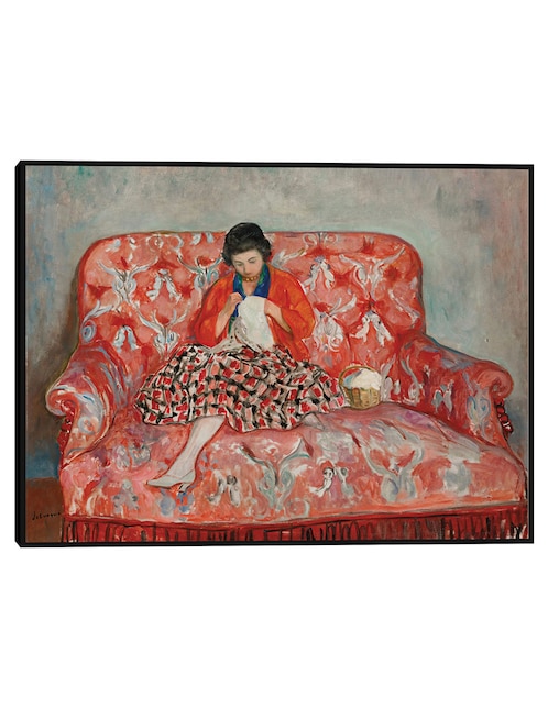 Cuadro decorativo Jeune Fille Cousant Sur Un Canapé (hacia 1925) técnica mixta Gente 1