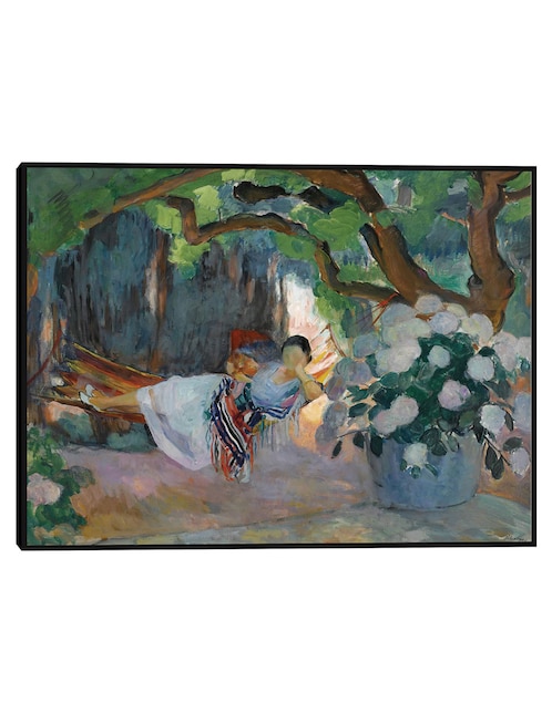 Cuadro decorativo Le Pradet, Mujer joven en una hamaca (Nono) técnica mixta Cuadros Jr Retratos