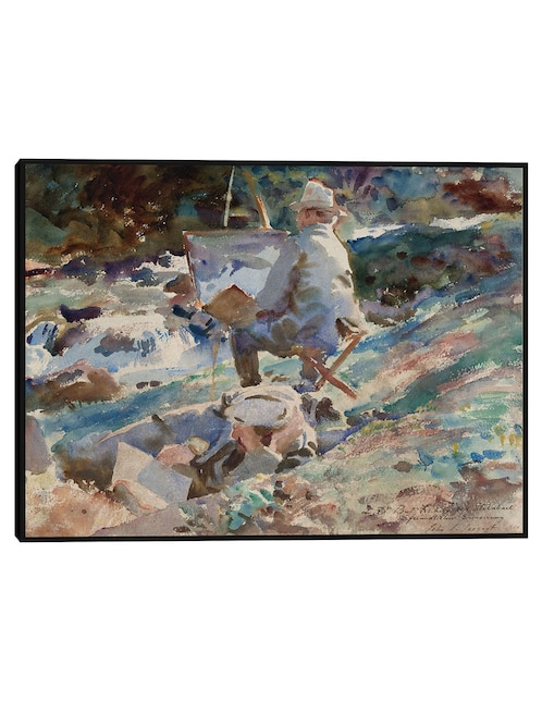 Cuadro decorativo Un artista en su caballete (1914) técnica mixta Retratos 1