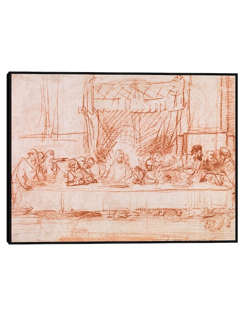 Cuadro decorativo La Última Cena, según Leonardo da Vinci (1634-1635) técnica mixta Figuras Celestiales 1