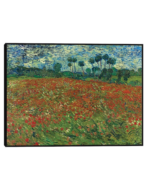 Cuadro decorativo Campo de amapolas técnica mixta Campos 1