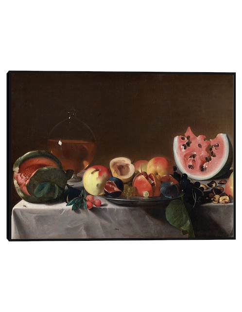 Cuadro decorativo Naturaleza muerta con fruta y garrafa, c. 1610/1620 técnica mixta Cómida 1