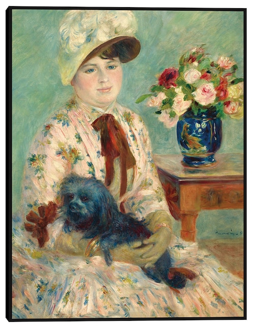 Cuadro decorativo Señorita Charlotte Bertheir técnica mixta Cuadros Jr Retratos