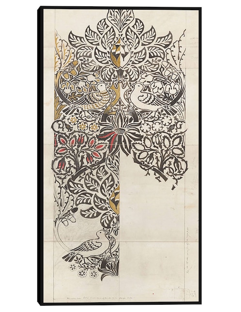 Cuadro decorativo Paloma y rosa (1879) técnica mixta Bocetos 1