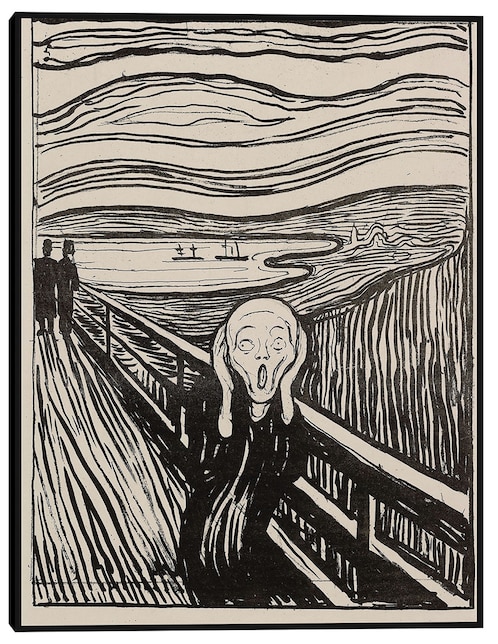 Cuadro decorativo El grito (1895) técnica mixta Formas 1