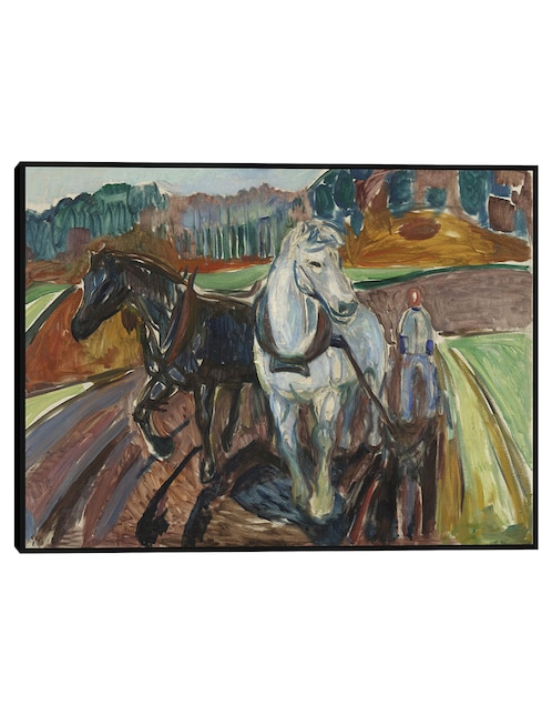 Cuadro decorativo Arado de otoño (1919) técnica mixta Animales Domésticos 1