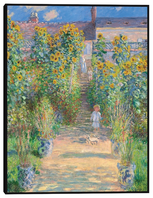 Cuadro decorativo El jardín del artista en Vetheuil técnica mixta Caminos 1