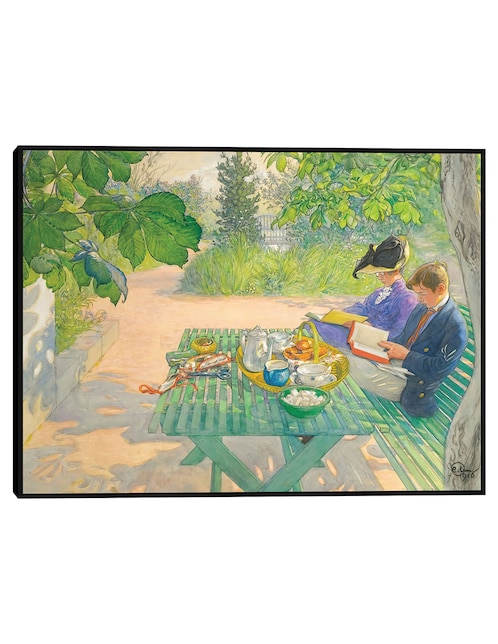 Cuadro decorativo Lectura Navideña (1916) técnica mixta Gente 1