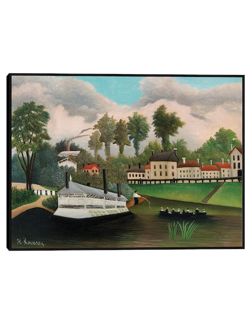 Cuadro decorativo El Barco Lavadero De Pont De Charenton (Le Bateau-Lavoir Du Pont De Charenton) (Ca. 1895) técnica mixta Cuadros Jr Campos