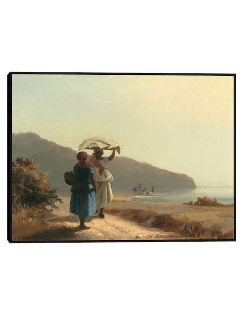 Cuadro decorativo Dos Mujeres Conversando Junto Al Mar, Santo Tomás 1856 técnica mixta Bosques 1