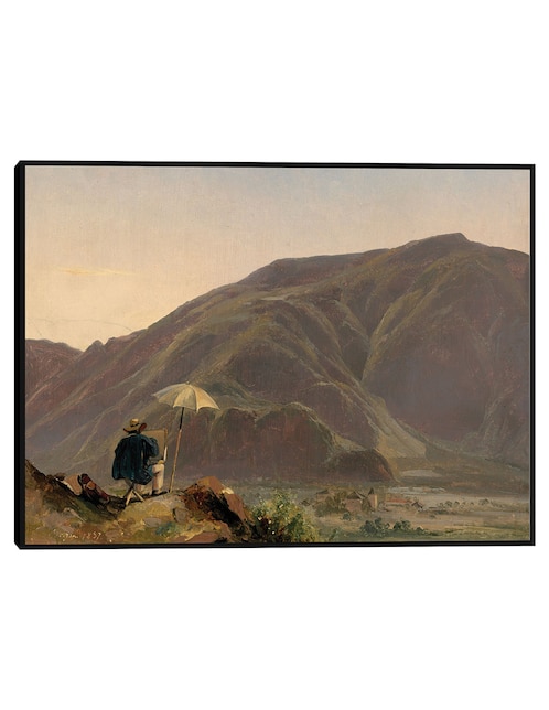 Cuadro decorativo Vista De Bolzano Con Un Pintor técnica mixta Caminos 1