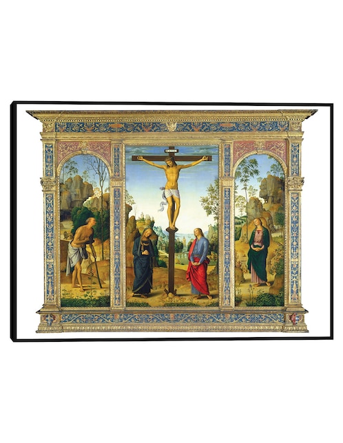 Cuadro decorativo La Crucifixión Con La Virgen, San Juan, San Jerónimo Y Santa María Magdalena C. 1482/1485 técnica mixta Deportes 1