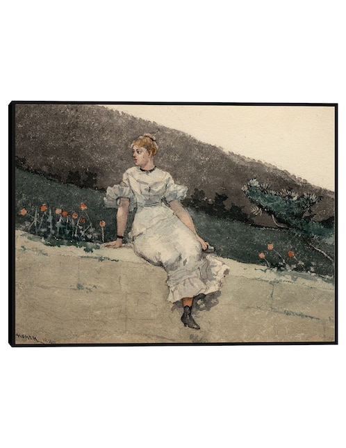 Cuadro decorativo El Muro Del Jardín (1880) técnica mixta Cuadros Jr Olas