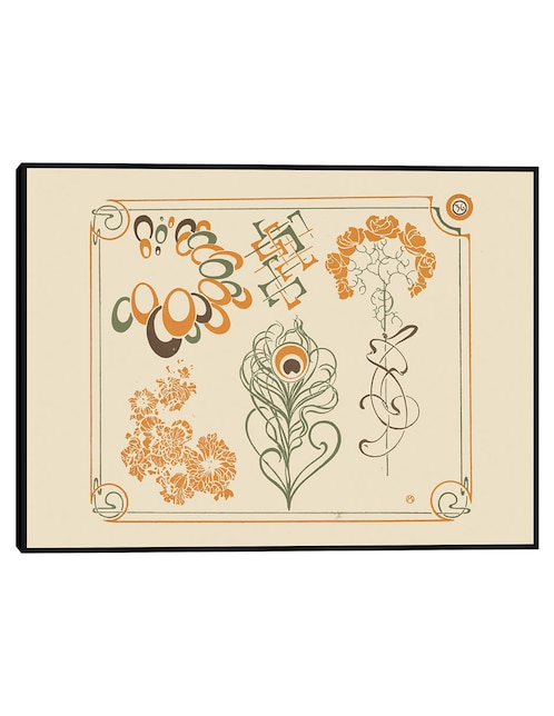 Cuadro decorativo Sendero Cerca De Herlufsholm, Zelanda (1890) técnica mixta Bocetos 1