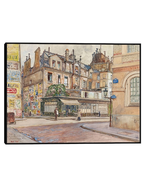 Cuadro decorativo Calle Hermel En Montmartre (1899) técnica mixta Puentes 1
