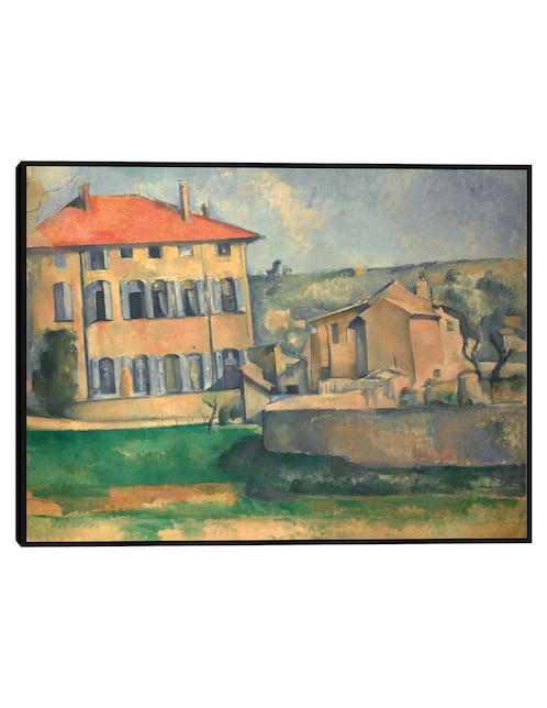 Cuadro decorativo Mont Sainte-Victoire Y Castillo Negro técnica mixta Bosques 1