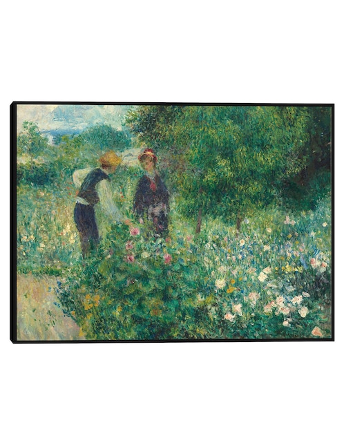 Cuadro decorativo Recogiendo flores técnica mixta Campos 1