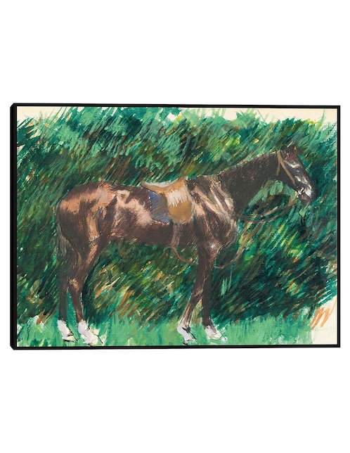 Cuadro decorativo Un caballo técnica mixta Animales Domésticos 1
