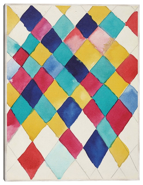 Cuadro decorativo Farbstudie Mit Rauten (1913) técnica mixta  Abstracto 1
