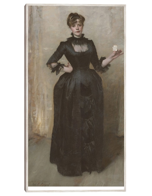 Cuadro decorativo La dama de la rosa (Charlotte Louise Burckhardt) (1882) - Impresión en Lienzo técnica mixta Fotografía 1