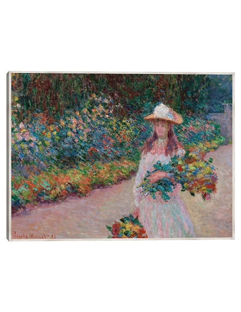 Cuadro decorativo Jovencita En El Jardín De Giverny (1888) técnica mixta Fotografía 1