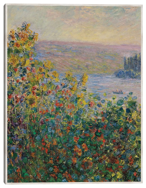Cuadro decorativo Parterres De Flores En Vétheuil (1881) técnica mixta Cuadros Jr Floral