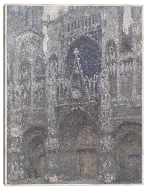 Cuadro decorativo La Catedral De Ruán. El Portal, Tiempo Gris (1892) técnica mixta Cuadros Jr Ciudades