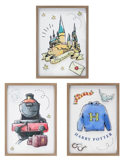 Set litografías Haus Kids Harry Potter técnica acuarela