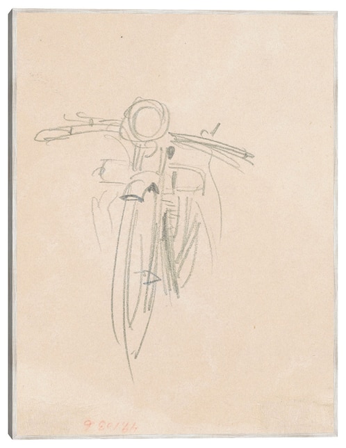 Cuadro decorativo Motocicleta (Verso) (1918) técnica mixta Bocetos 1