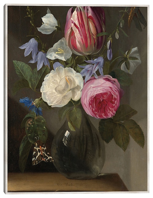 Cuadro decorativo Rosas Y Un Tulipán En Un Jarrón De Cristal, C. 1650/1660 técnica mixta Floreros 1