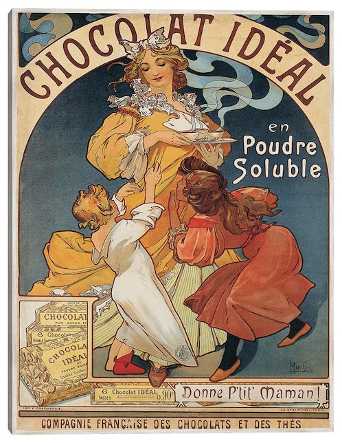 Cuadro decorativo Chocolate Ideal (Antes de 1897) técnica mixta Cuadros Jr Publicidad