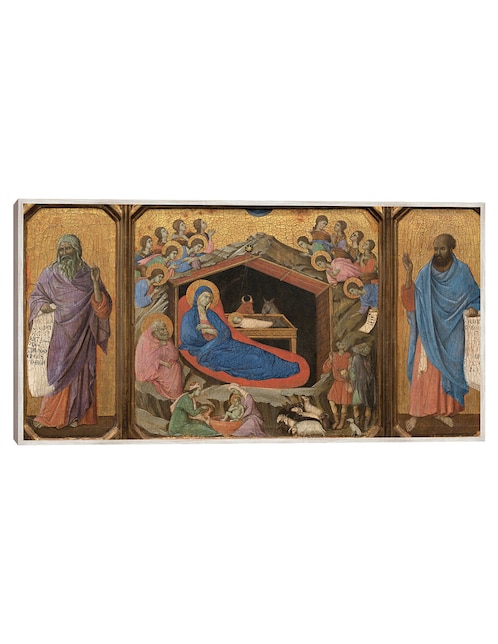 Cuadro decorativo La Natividad Con Los Profetas Isaías Y Ezequiel, 1308-1311 técnica mixta Cuadros Jr Figuras Celestiales