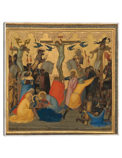 Cuadro decorativo Escenas de La Pasión de Cristo: La Crucifixión [Panel Central], Década de 1380 técnica mixta  Figuras Celestiales 1
