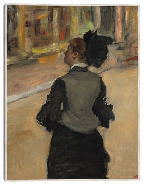 Cuadro decorativo Mujer Vista Desde Atrás (Visita A Un Museo), C. 1879-1885 técnica mixta Cuadros Jr Gente