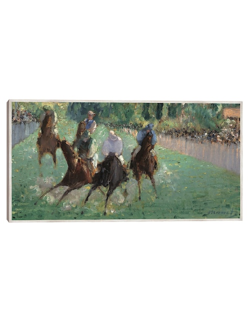 Cuadro decorativo En Las Carreras (C. 1875) técnica mixta Gente 1