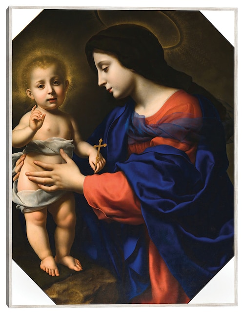 Cuadro decorativo La Virgen Y El Niño (1651) técnica mixta Cuadros Jr Vírgenes