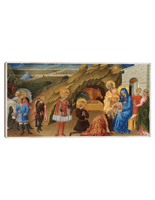 Cuadro decorativo La Adoración De Los Magos C. 1450 técnica mixta Pesebre 1