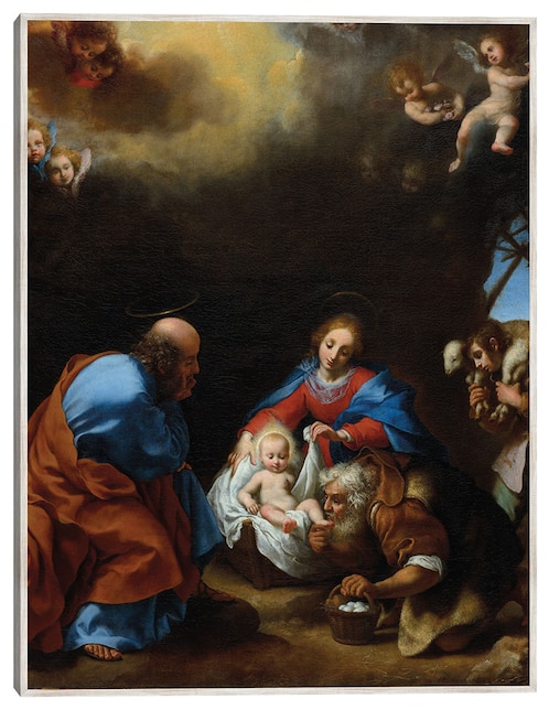 Cuadro decorativo Adoración De Los Pastores (C. 1670) técnica mixta Pesebre 1