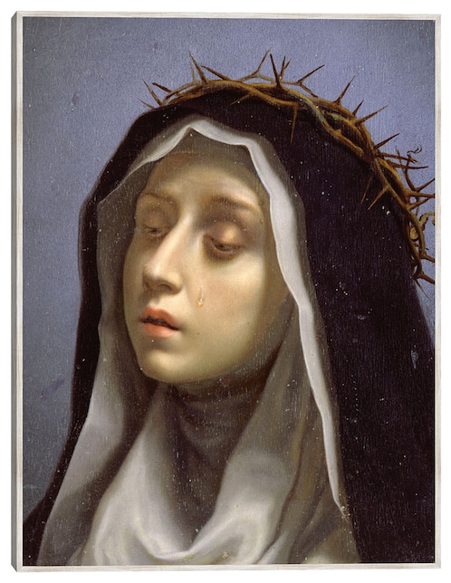 Cuadro decorativo Santa Catalina De Siena técnica mixta Cuadros Jr Vírgenes