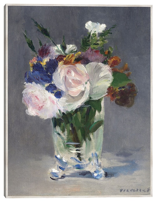 Cuadro decorativo Flores En Un Jarrón de Cristal (C. 1882) técnica mixta  Floreros 1