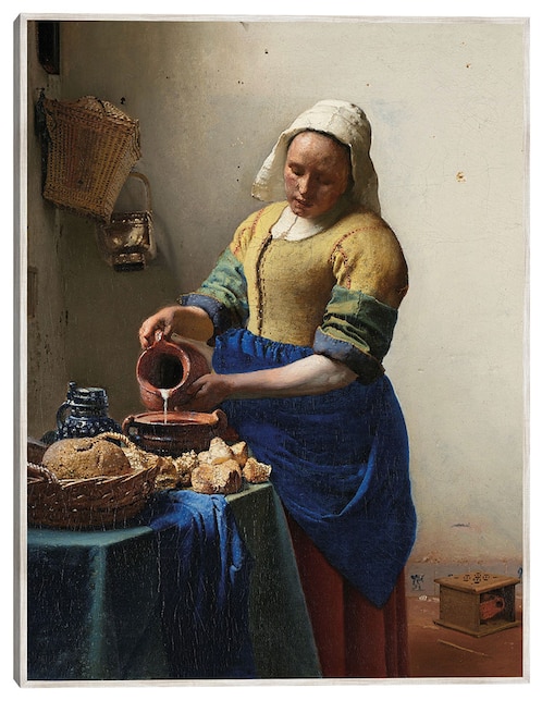 Cuadro decorativo La Lechera (C. 1660) técnica mixta Gente 1