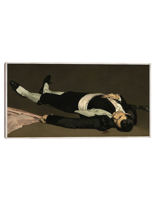 Cuadro decorativo El Torero Muerto 1864 técnica mixta  Gente 1