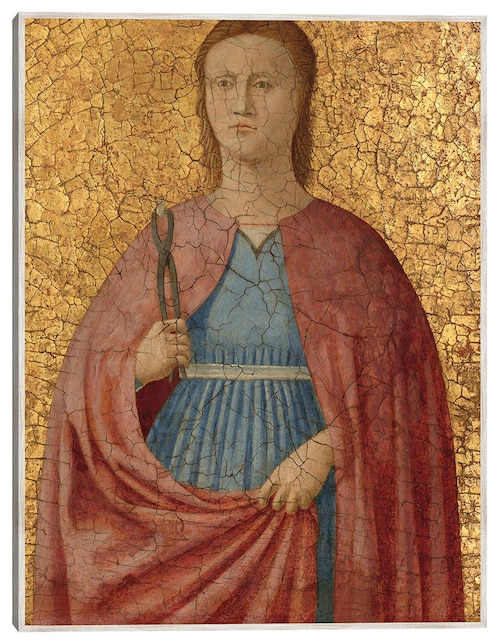 Cuadro decorativo Santa Apolonia técnica mixta Figuras Celestiales 1