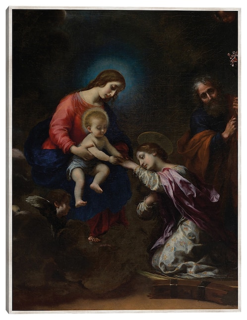 Cuadro decorativo Las Bodas Místicas de Santa Catalina de Alejandría (Ca. 1656) técnica mixta Cuadros Jr Religión Y Espiritualidad