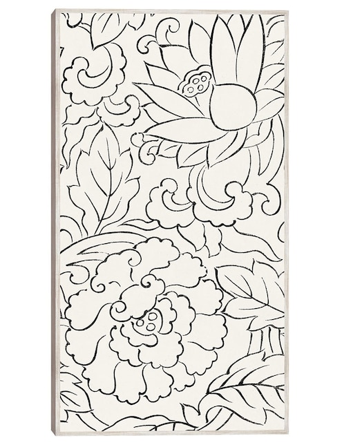 Cuadro decorativo Grabado En Madera Original Vintage Japonés -Flores (1860-1869) técnica mixta Cuadros Jr Floración