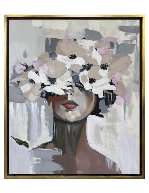 Pintura Behind Flowers técnica acrílico Lune Art Gallery