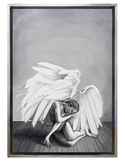 Pintura Broken Wings técnica acrílico Lune Art Gallery Ángeles