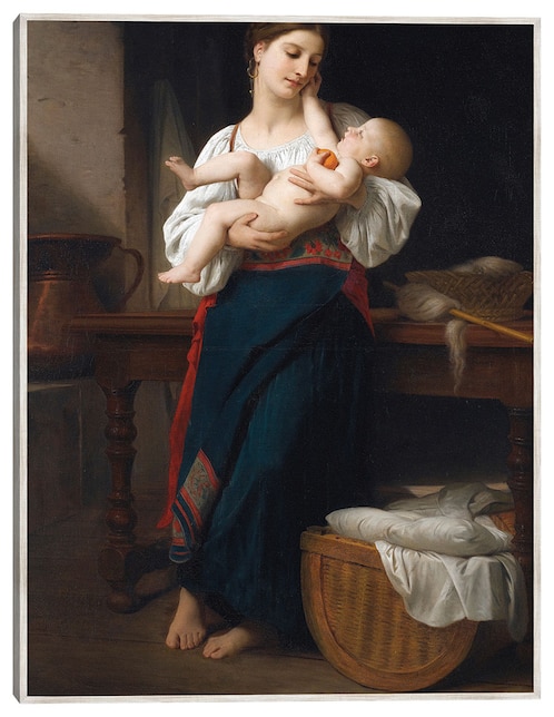 Cuadro decorativo Estrenos Caricias (1901) técnica mixta Familia 1