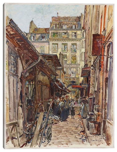 Cuadro decorativo Interior Del Marché Des Enfants-Rouges, En 1907. 3er Distrito (1907) técnica mixta Cuadros Jr Lugares